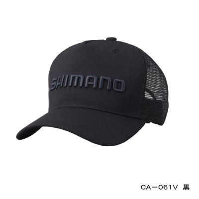 画像1: ≪'22年3月新商品！≫ シマノ スタンダードメッシュキャップ CA-061V ブラック Mサイズ [3月発売予定/ご予約受付中]