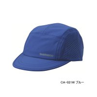 ≪'23年3月新商品！≫ シマノ ベンチレーションキャップ CA-021W ブルー Sサイズ [3月発売予定/ご予約受付中]