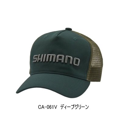 画像1: ≪'24年3月新商品！≫ シマノ スタンダード メッシュキャップ CA-061V ディープグリーン Mサイズ [3月発売予定/ご予約受付中]