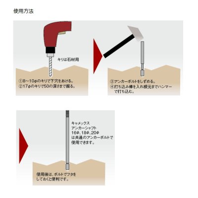 画像2: 釣武者 キャメックス ステンアンカー ボルトセット (4分)