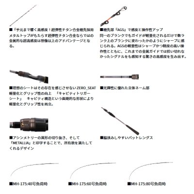 画像3: ≪'24年7月新商品！≫ ダイワ メタリア タチウオテンビン M-175 〔仕舞寸法 93cm〕 【保証書付き】