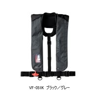 ≪'24年9月新商品！≫ シマノ ラフトエアジャケット (膨脹式救命具) VF-051K ブラック／グレー フリーサイズ [9月発売予定/ご予約受付中]