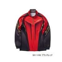 ≪'24年9月新商品！≫ シマノ リミテッド プロ ハーフジップ ウォームシャツ SH-110X ブラッドレッド Sサイズ [9月発売予定/ご予約受付中]