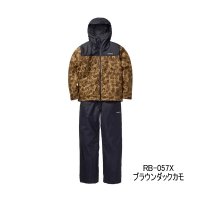 ≪'24年9月新商品！≫ シマノ ベーシックインサレーション レインスーツ 01 RB-057X ブラウンダックカモ Sサイズ [9月発売予定/ご予約受付中]