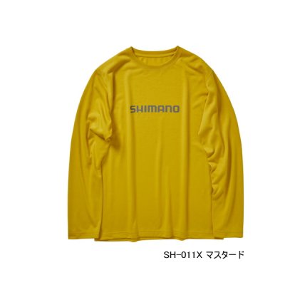 画像1: ≪'24年9月新商品！≫ シマノ ドライロゴTシャル ロングスリーブ SH-011X マスタード 2XLサイズ [9月発売予定/ご予約受付中]