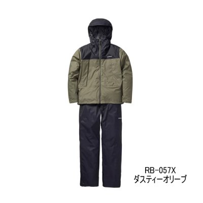 画像1: ≪'24年9月新商品！≫ シマノ ベーシックインサレーション レインスーツ 01 RB-057X ダスティーオリーブ Sサイズ [9月発売予定/ご予約受付中]