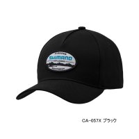 ≪'24年8月新商品！≫ シマノ スタンダード ワッペンキャップ CA-057X ブラック Sサイズ [8月発売予定/ご予約受付中]