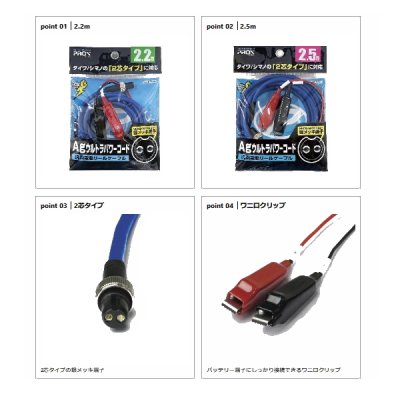 画像2: ≪'24年6月新商品！≫ PROX Agウルトラパワーコード PX16022B 2.2m/ブルー