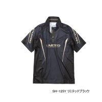 ≪'25年3月新商品！≫ シマノ リミテッド プロ ハーフジップシャツ ショートスリーブ SH-125Y リミテッドブラック Sサイズ [3月発売予定/ご予約受付中]