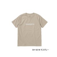 ≪'25年3月新商品！≫ シマノ ドライロゴTシャツ ショートスリーブ SH-021W モスグレー Sサイズ [3月発売予定/ご予約受付中]