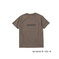 ≪'25年3月新商品！≫ シマノ ドライロゴTシャツ ショートスリーブ SH-021W ダークカーキ Sサイズ [3月発売予定/ご予約受付中]