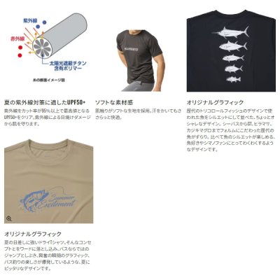 画像3: ≪'25年3月新商品！≫ シマノ サン プロテクション Tシャツ ショートスリーブ SH-061Y ネイビー Mサイズ [3月発売予定/ご予約受付中]