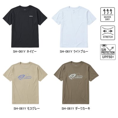 画像2: ≪'25年3月新商品！≫ シマノ サン プロテクション Tシャツ ショートスリーブ SH-061Y ネイビー Mサイズ [3月発売予定/ご予約受付中]