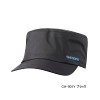 ≪'25年3月新商品！≫ シマノ レイン ワークキャップ CA-001Y ブラック Mサイズ [3月発売予定/ご予約受付中]