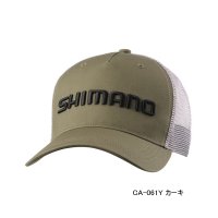 ≪'25年3月新商品！≫ シマノ スタンダード メッシュキャップ CA-061Y カーキ Mサイズ [3月発売予定/ご予約受付中]