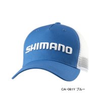 ≪'25年3月新商品！≫ シマノ スタンダード メッシュキャップ CA-061Y ブルー Mサイズ [3月発売予定/ご予約受付中]