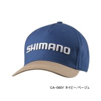 ≪'25年3月新商品！≫ シマノ スタンダードキャップ CA-060Y ネイビー/ベージュ Mサイズ [3月発売予定/ご予約受付中]