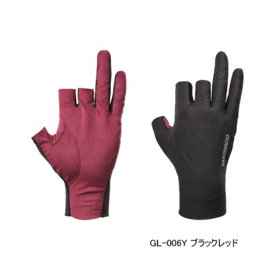 画像1: ≪'25年4月新商品！≫ シマノ 05 センシティブ グローブ 3 GL-006Y ブラックレッド Lサイズ [4月発売予定/ご予約受付中]