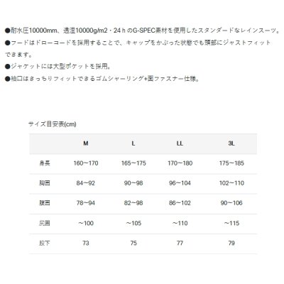 画像4: ≪'25年6月新商品！≫ がまかつ Gスペック レインスーツ GM-3784 レッド×ブラック Lサイズ [6月発売予定/ご予約受付中]