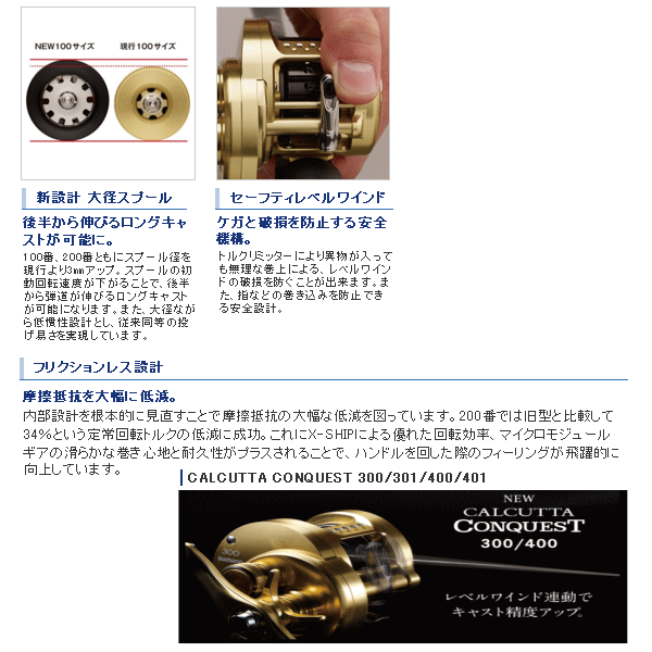 18年1月新商品 シマノ 18 カルカッタコンクエスト 400 Right 1月発売予定 ご予約受付中