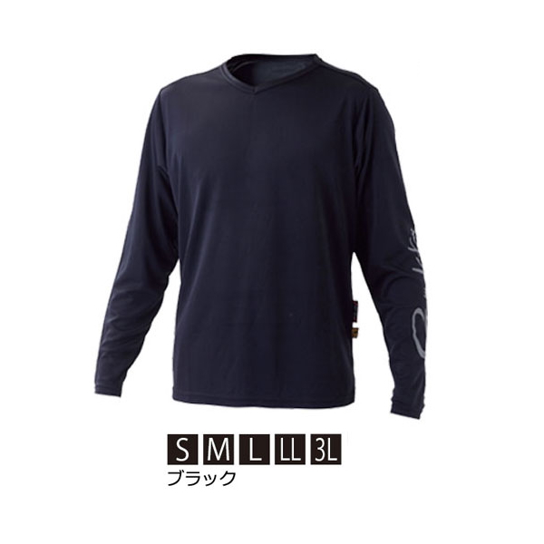 ≪'21年3月新商品！≫ がまかつ ノーフライゾーン(R)ロングスリーブTシャツ GM-3661 ブラック Lサイズ [3月発売予定/ご予約受付中]