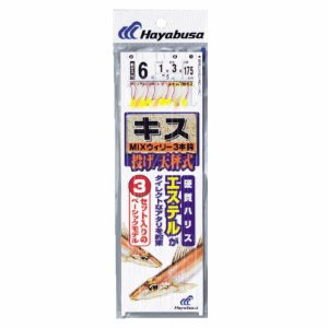 画像: ハヤブサ MIXウィリー 3本鈎 3本鈎3セット NT662 7号 (ハリス 1.5号)【10点セット】