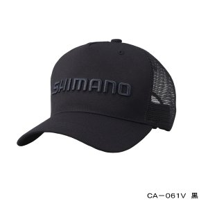 画像: ≪'22年3月新商品！≫ シマノ スタンダードメッシュキャップ CA-061V ブラック Mサイズ [3月発売予定/ご予約受付中]