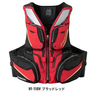 画像: ≪'22年9月新商品！≫ シマノ リミテッドプロ フローティングベスト VF-110V ブラッドレッド Lサイズ [9月発売予定/ご予約受付中]