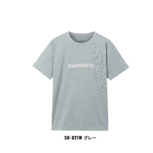 画像: ≪'23年3月新商品！≫ シマノ ドライロゴTシャツ ショートスリーブ SH-021W グレー Sサイズ [3月発売予定/ご予約受付中]