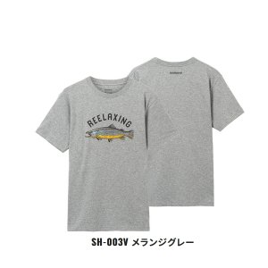 画像: ≪'23年3月新商品！≫ シマノ オーガニックコットン グラフィック Tシャツ SH-003V メランジグレー WSサイズ [3月発売予定/ご予約受付中]