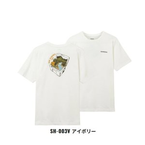 画像: ≪'23年3月新商品！≫ シマノ オーガニックコットン グラフィック Tシャツ SH-003V アイボリー WSサイズ [3月発売予定/ご予約受付中]