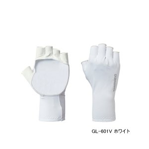 画像: ≪'23年3月新商品！≫ シマノ サン プロテクション グローブ 5 GL-601V ホワイト Sサイズ [3月発売予定/ご予約受付中]