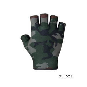 画像: ≪'23年4月新商品！≫ ダイワ 速乾グローブ 5本カット DG-6523 グリーンカモ Mサイズ