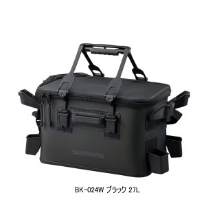 画像: ≪'23年9月新商品！≫ シマノ ロッドレスト タックルバッグ (レスト4/ハードタイプ) BK-024W ブラック 27L [9月発売予定/ご予約受付中]