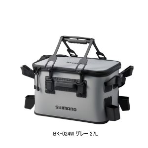 画像: ≪'23年9月新商品！≫ シマノ ロッドレスト タックルバッグ (レスト4/ハードタイプ) BK-024W グレー 27L [9月発売予定/ご予約受付中]