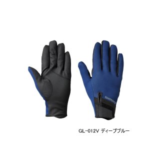 画像: ≪'23年10月新商品！≫ シマノ タイタニューム・アルファ グローブ 指出し GL-012V ディープブルー Mサイズ [10月発売予定/ご予約受付中]