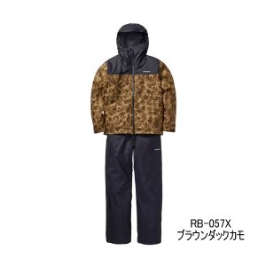 画像: ≪'24年9月新商品！≫ シマノ ベーシックインサレーション レインスーツ 01 RB-057X ブラウンダックカモ Sサイズ [9月発売予定/ご予約受付中]