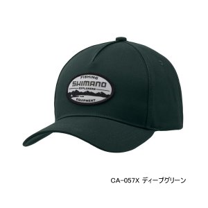 画像: ≪'24年8月新商品！≫ シマノ スタンダード ワッペンキャップ CA-057X ディープグリーン Sサイズ [8月発売予定/ご予約受付中]