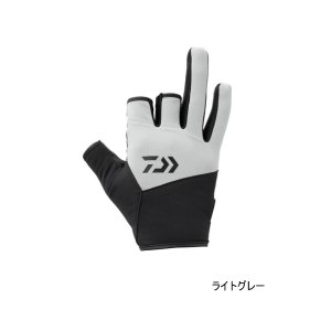 画像: ≪'24年8月新商品！≫ ダイワ 防風グローブ 3本カット DG-8922W ライトグレー Mサイズ