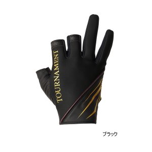 画像: ≪'24年9月新商品！≫ ダイワ トーナメント 防寒グローブ 3本カット DG-1024TW ブラック Mサイズ