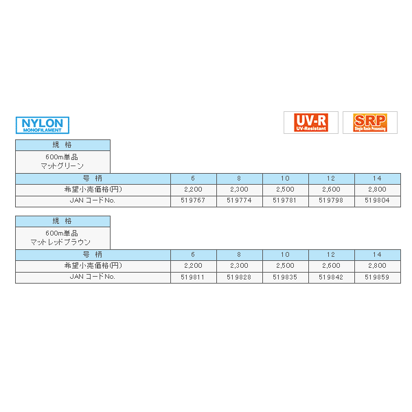 画像: サンライン スーパー鯉 600m 6号 マットレッドブラウン