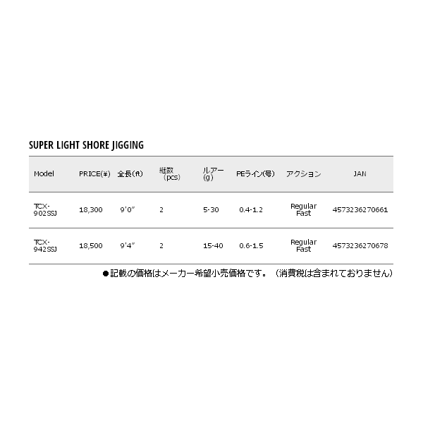 ≪'17年11月新商品！≫ メジャークラフト トリプルクロス ショアジギ