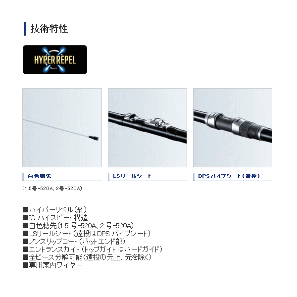 画像2: ≪'18年8月新商品！≫ シマノ IGハイスピード アペルト イソ 2号 520A 〔仕舞寸法 112.3cm〕 [8月発売予定/ご予約受付中]