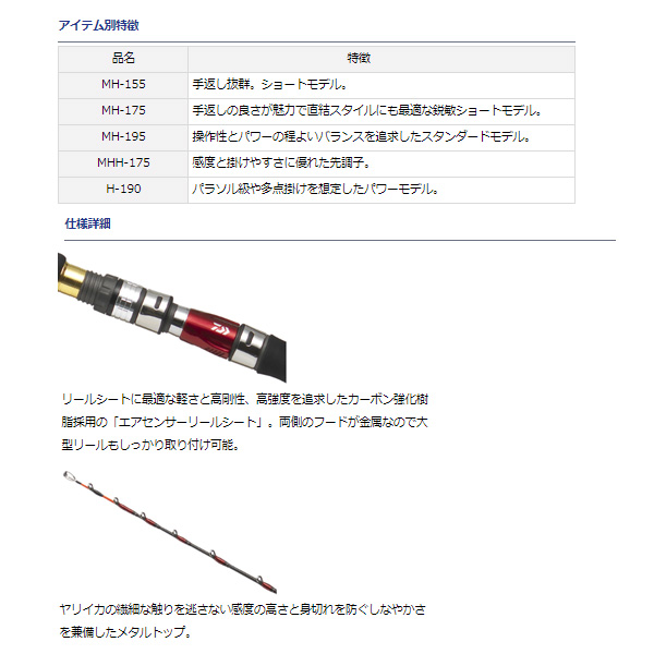 ≪'18年10月新商品！≫ ダイワ メタリア ヤリイカ MHH-175・J 〔仕舞