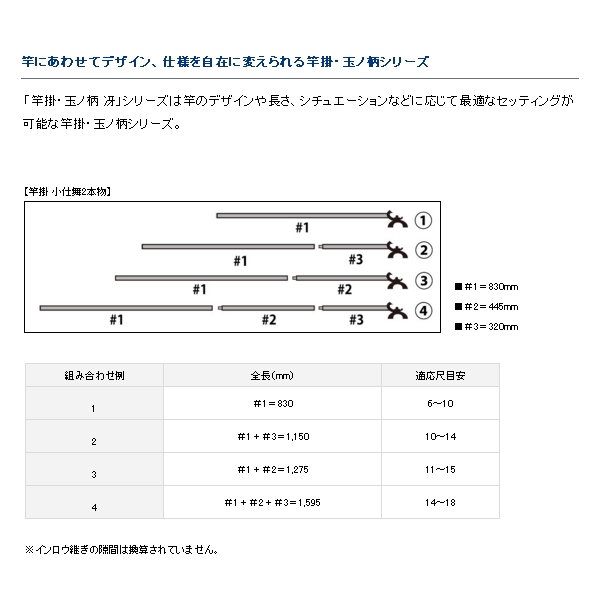 画像2: ≪'19年9月新商品！≫ ダイワ 総塗 竿掛 冴 小仕舞 2本物・Y 〔仕舞寸法 85cm〕 【保証書付き】