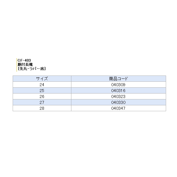 画像: 阪神素地 胴付長靴(先丸・ラバー底) CF-403 ブラック 26cm