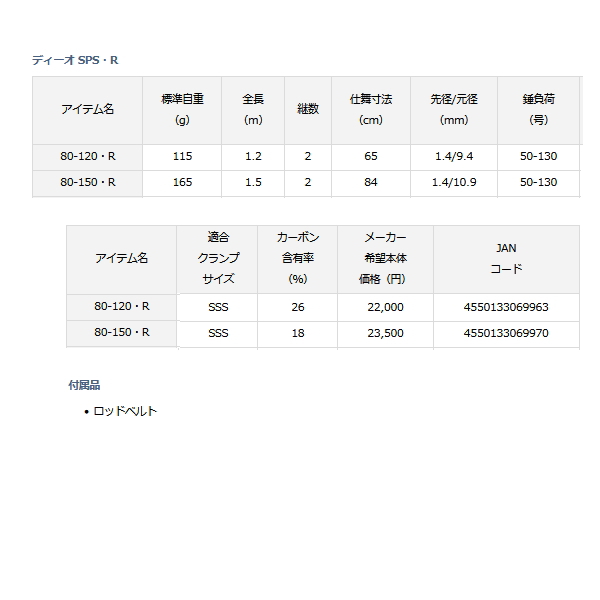 画像: ≪'21年2月新商品！≫ ダイワ ディーオ SPS 80-150・R 〔仕舞寸法 84cm〕 【保証書付き】