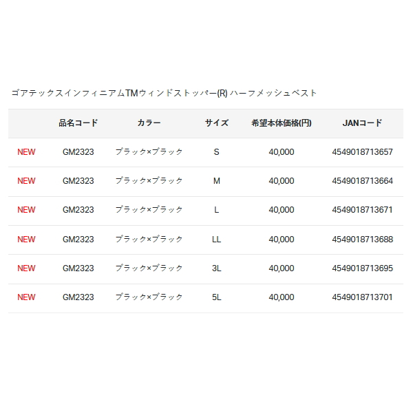 ≪'23年4月新商品！≫ がまかつ ゴアテックスインフィニアムTM