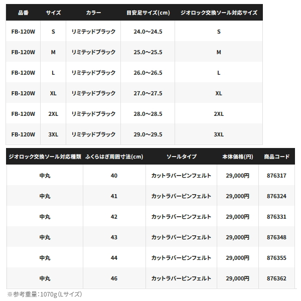 画像: ≪'23年9月新商品！≫ シマノ リミテッド プロ ジオロックブーツ カットラバーピンフェルト FB-120W リミテッドブラック Lサイズ [9月発売予定/ご予約受付中]