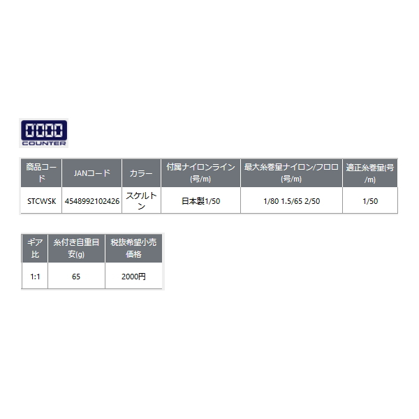 画像: ≪'23年9月新商品！≫ PROX 攻棚カウンターワカサギ STCWSK スケルトン 【小型商品】